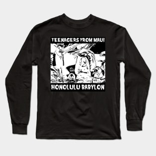 Teenagers From Maui - Black Background Long Sleeve T-Shirt